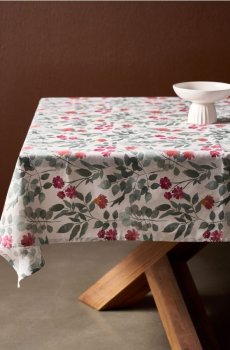 Скатертина з квітковим мотивом - різнобарвний