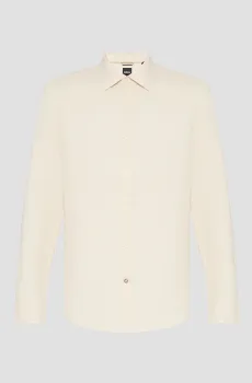 Мужская белая льняная рубашка Белый 41 BOSS 50539531;131