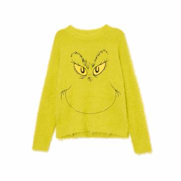 Cropp - Різдвяний джемпер Grinch - жовто-зелений Cropp - Різдвяний джемпер Grinch - жовто-зелений