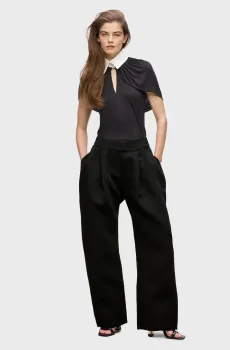 Женские черные брюки studio Черный 38 Karl Lagerfeld A4W10144