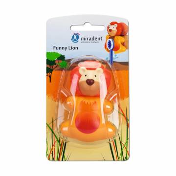 Детский футляр для зубной щетки Miradent Funny Animals Holder For The Brush Lion, 1 шт Детский футляр для зубной щетки Miradent Funny Animals Holder For The Brush Lion, 1 шт