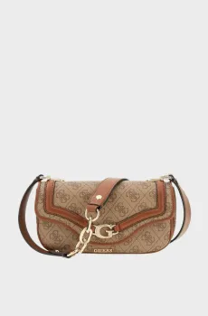 Женская бежевая сумка с узором Бежевый ONESIZE Guess HWSG79.93790;LTL