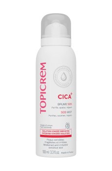 Успокаивающий и восстанавливающий спрей для лица и тела Topicrem Cica+ SOS Mist, 100 мл