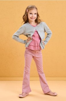 Розкльошені джинси - рожевий