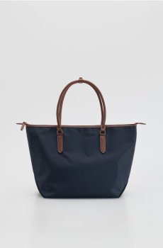 Reserved - Тканинна шопер-сумка - темно-синій - 762FC-59X