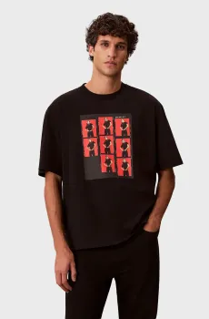 Мужская черная футболка OUTTAKES Черный M Calvin Klein LV040410MH