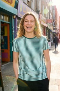 Футболка у смужку - зелений