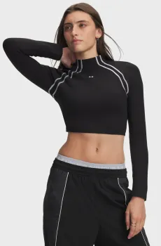 Женский черный топ Motion LS Mock Черный M Under Armour 6013780-008