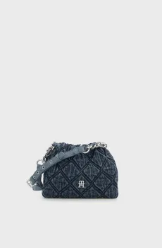 Женская синяя джинсовая сумка FEMININE MINI CROSSOVER Синий ONESIZE Tommy Hilfiger AW0AW18895