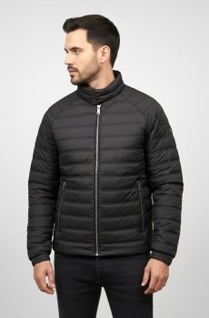 Мужская куртка демисезонная черного цвета DV-138-black