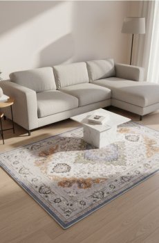 Килим з декоративним орієнтальним візерунком - різнобарвний