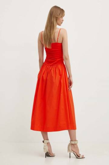 Платье Never Fully Dressed Lola цвет оранжевый midi расклешённое NFDDR1403 Платье Never Fully Dressed Lola цвет оранжевый midi расклешённое NFDDR1403