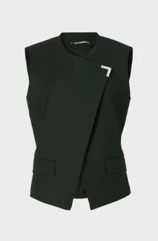 Женский черный жилет METAL DETAIL Черный 40 Karl Lagerfeld B1W14007