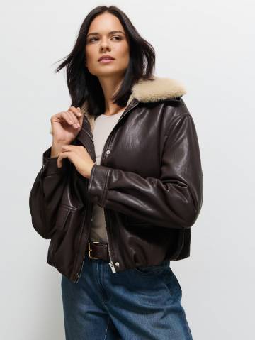 Mohito - Куртка з хутряним коміром - коричневий - 32