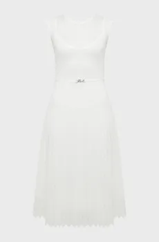 Женское белое платье KNIT DAY Белый XL Karl Lagerfeld B2W13006