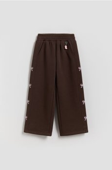 Reserved - Трикотажні штани з брелоком - темно коричневий - 780HE-89X