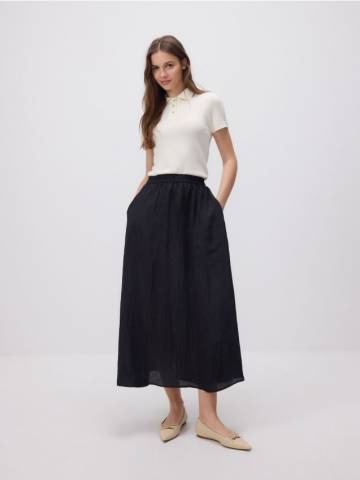 Reserved - LADIES` SKIRT - чорний - 442DR-99X Reserved - LADIES` SKIRT - чорний - 442DR-99X