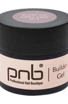 Моделирующий гель для ногтей PNB UV/LED Builder Gel, 019 Grey Mist, 5 мл