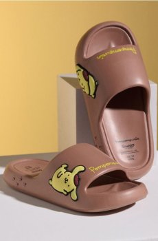 Пінні шльопанці PomPomPurin - кавовий