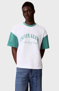 Мужская белая футболка RINGER Белый XXL Calvin Klein Jeans LV04RF229G