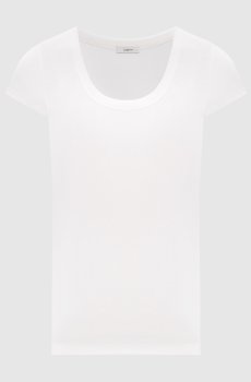 Белая футболка Saba в рубчик