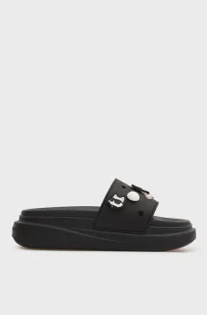 Женские черные слайдеры Charms Черный 38 Karl Lagerfeld KL88826