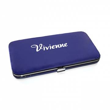 Пенал-книжка Vivienne с двусторонним магнитом и резиновыми отделами, фиолетовый глянец, 1 шт (a0303)