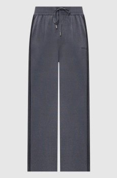 Серые спортивные брюки с лампасами