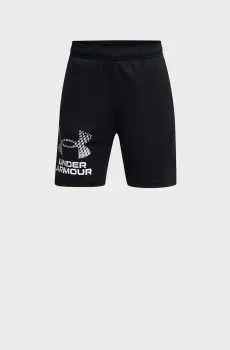 Детские черные шорты UA Tech Logo Shorts Черный 7 Under Armour 1383333-001