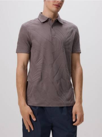 Reserved - Сорочка-поло звичайна з візерунком - темно-сірий - 876DI-90X