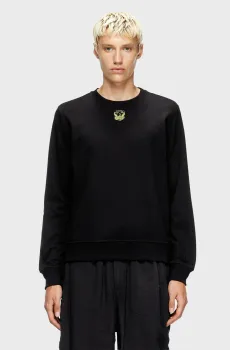 Мужской черный свитшот S-GINN-T1 Черный XL Diesel A18669 0HYAT