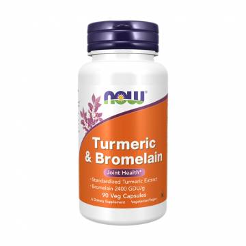 Куркума и бромелайн NOW foods Turmeric & Bromelain, 90 капсул Куркума и бромелайн NOW foods Turmeric & Bromelain, 90 капсул
