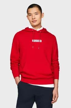 Мужское красное худи MONOTYPE BOX Красный L Tommy Hilfiger MW0MW34379