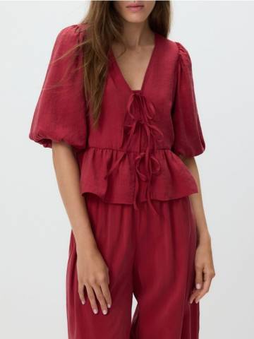 Reserved - Блузка з високим вмістом модалу - буряковий - 737HF-83X