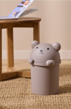 Смітник з ведмежим мотивом - бежевий