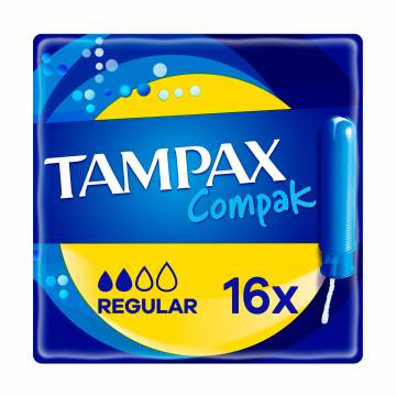 Тампоны Tampax Compak Regular с апликатором, 16 шт Тампоны Tampax Compak Regular с апликатором, 16 шт