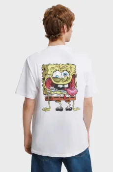 Мужская белая футболка SpongeBob Белый L SPRINGFIELD 1453684