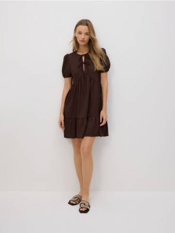 Reserved - LADIES` DRESS - коричневий - XQ230-88X