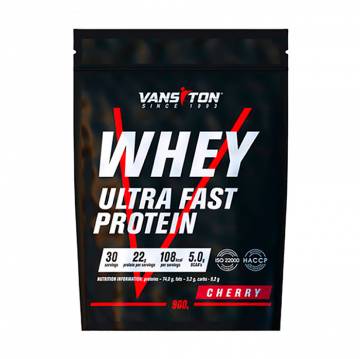 Протеин Vansiton Ultra Fast Protein в порошке, со вкусом вишни, 900 г Протеин Vansiton Ultra Fast Protein в порошке, со вкусом вишни, 900 г