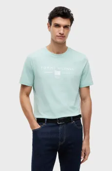 Мужская мятная футболка BRAND LOVE MONO STACK Ментоловый XXL Tommy Hilfiger MW0MW42365
