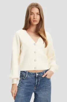 Женский белый кардиган Белый XS Guess W5YR07.Z2ZK2;G012