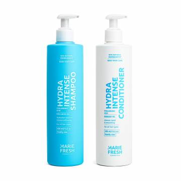 Набор для волос Marie Fresh Cosmetics Daily Hair Care Hydra Intense Set (шампунь, 400 мл + кондиционер, 400 мл) Набор для волос Marie Fresh Cosmetics Daily Hair Care Hydra Intense Set (шампунь, 400 мл + кондиционер, 400 мл)