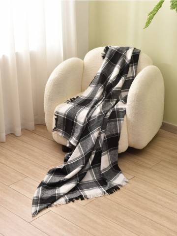 Ковдра в клітинку - чорний