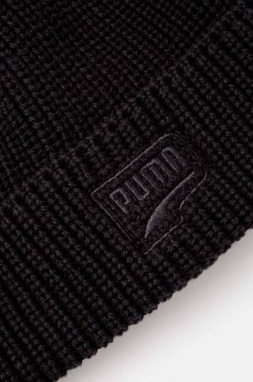 Хлопковая шапка Puma RE:Collection DT Beanie цвет чёрный из толстого трикотажа хлопковая 025496 Хлопковая шапка Puma RE:Collection DT Beanie цвет чёрный из толстого трикотажа хлопковая 025496