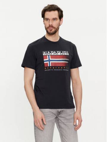 Napapijri Футболка S-Kreis NP0A4HQR Чорний Regular Fit Napapijri Футболка S-Kreis NP0A4HQR Чорний Regular Fit