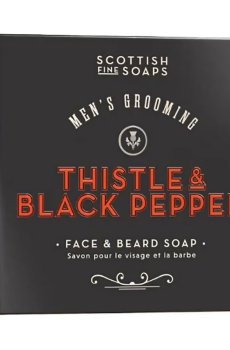 Мужское мыло твердое Scottish Fine Soaps Mens Grooming Thistle & Black Pepper Face & Beard Soap, 100 г