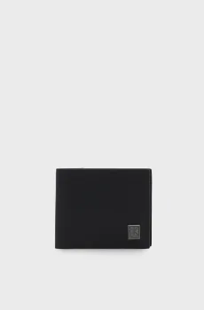 Мужской черный кожаный кошелек EMBLEM Черный ONESIZE Calvin Klein LV04D1166G