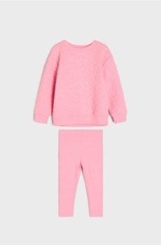 Комплект зі світшоту й легінсів - рожевий