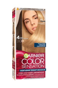 Стойкая крем-краска для волос Garnier Color Sensation HL3 Миндальный блонд, 110 мл