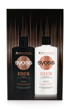 Уценка!  Подарунковий набір SYOSS Кератин (шампунь 440 мл+ бальзам 440 мл)